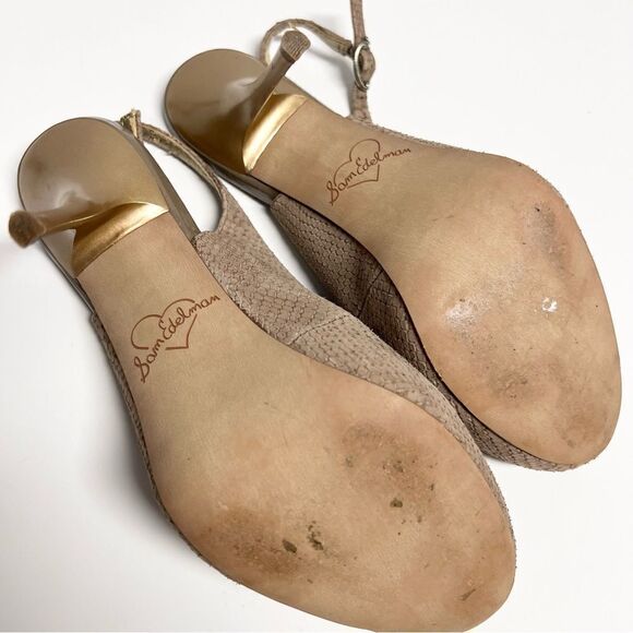 🚨4/$25 Sam Edelman Evelyn Slingback Peep Toe Pumps Size 7 - Picture 8 of 8